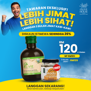 1x Olivie Plus 30X (250ml) & PERCUMA 1x Madu Kyrgyzstan (50g)