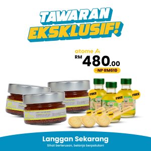 3x Olivie Power Up (100g) & PERCUMA 3x Olivie Plus Mini (50ml) + OPU Spoon